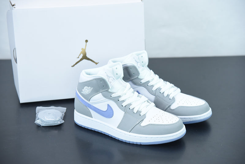 Nike Air Jordan 1 -Mid White Wolf Grey