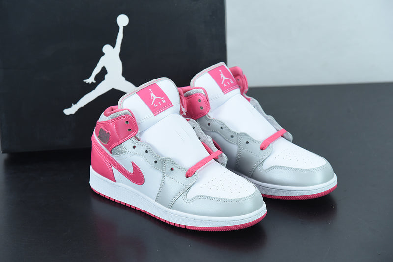 Nike Air Jordan 1 - Mid Platinum Pink