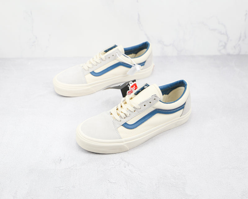 Vans Old Skool Leather White Blue