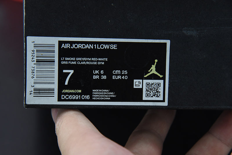Nike Air Jordan 1 - Low Light Smoke Grey Gym Red