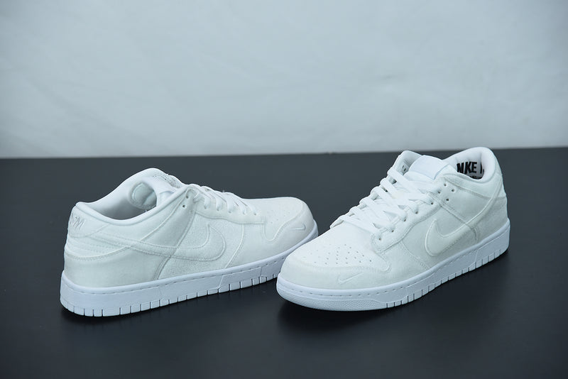 Nike Dunk Low Dover Street Market Triple White Velvet