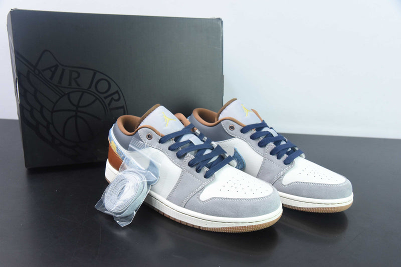 Nike Air Jordan 1 - Low Phantom Repaired Denim Swoosh
