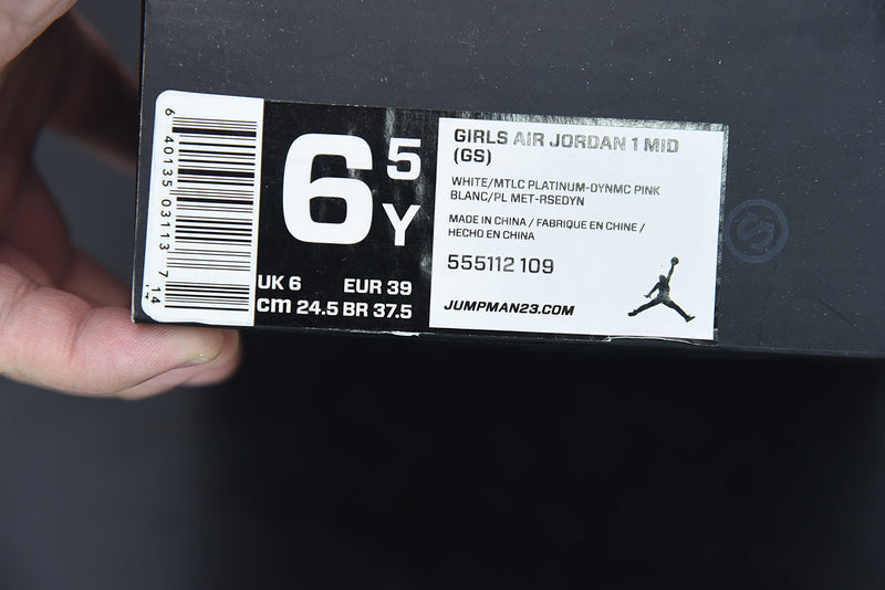 Nike Air Jordan 1 - Mid Platinum Pink