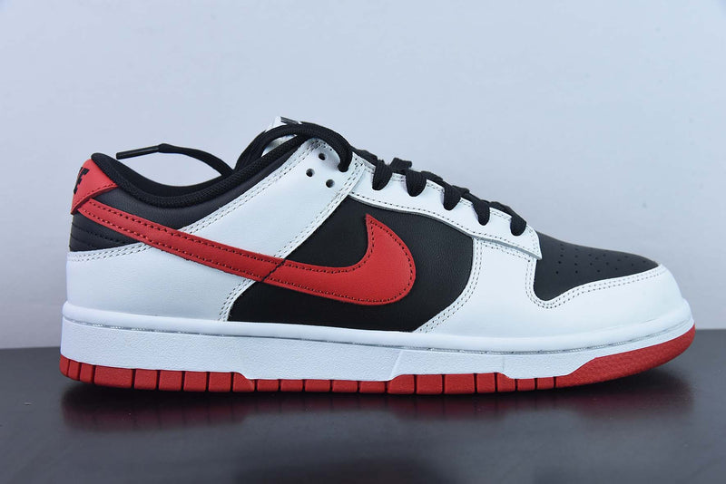 Nike Dunk Low White Black University Red