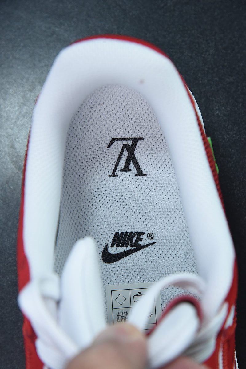 Louis Vuitton Nike Air Force 1 Low By Virgil Abloh White Red