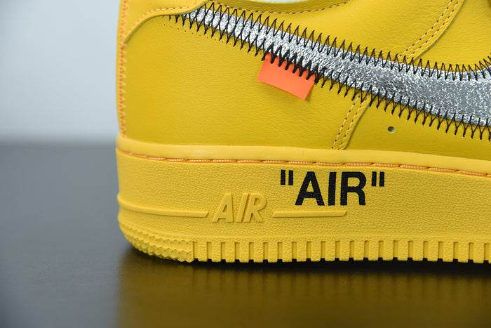 Nike Air Force 1 x Off-White University Gold Metallic Silver.