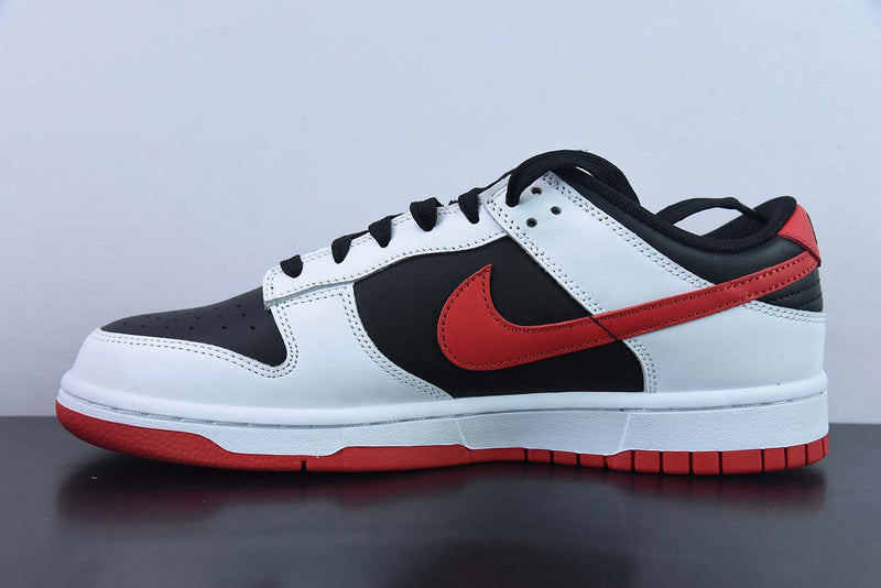 Nike Dunk Low White Black University Red