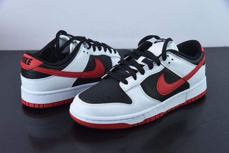 Nike Dunk Low White Black University Red