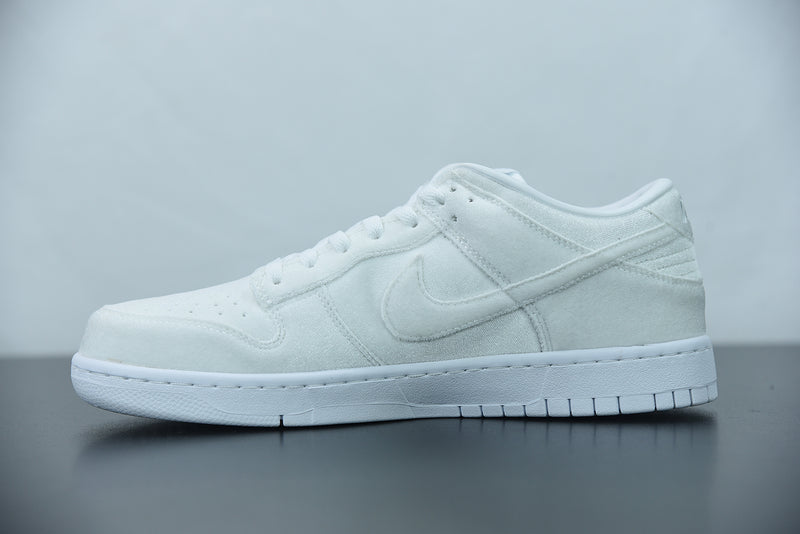 Nike Dunk Low Dover Street Market Triple White Velvet