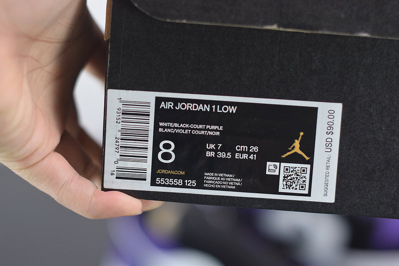 Nike Air Jordan 1 - Low Court Purple White