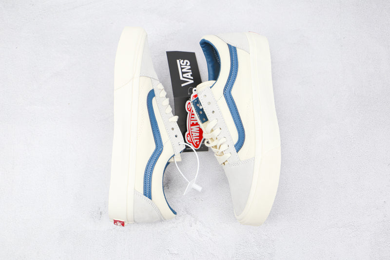 Vans Old Skool Leather White Blue