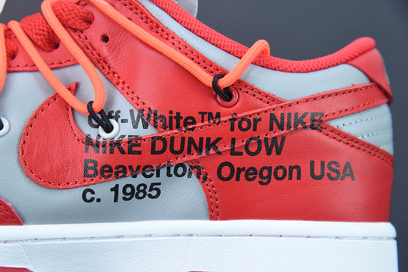 Nike Dunk Low Off-White "University Red"