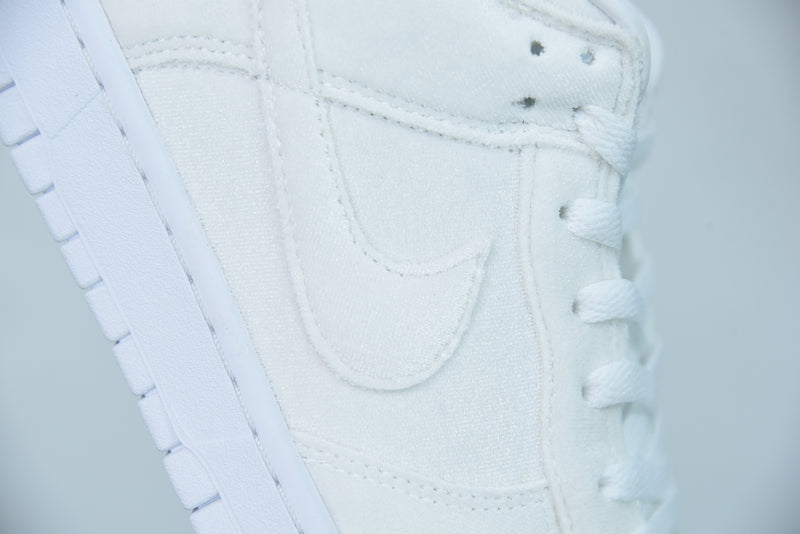 Nike Dunk Low Dover Street Market Triple White Velvet