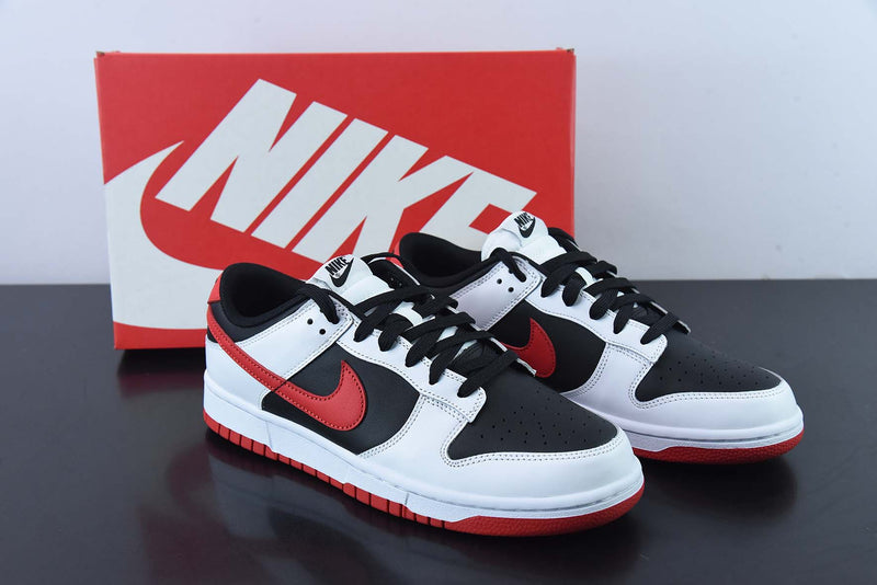 Nike Dunk Low White Black University Red