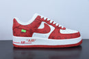 Louis Vuitton Nike Air Force 1 Low By Virgil Abloh White Red